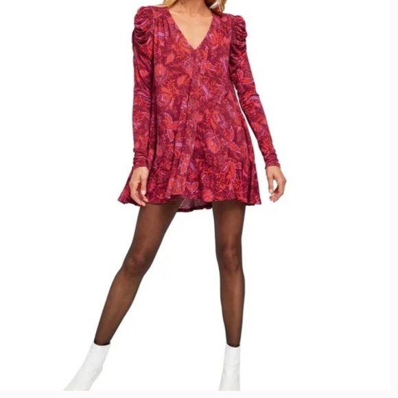 NWT Free People Hello Lover Ruched Sleeve Tunic - Picture 4 of 15